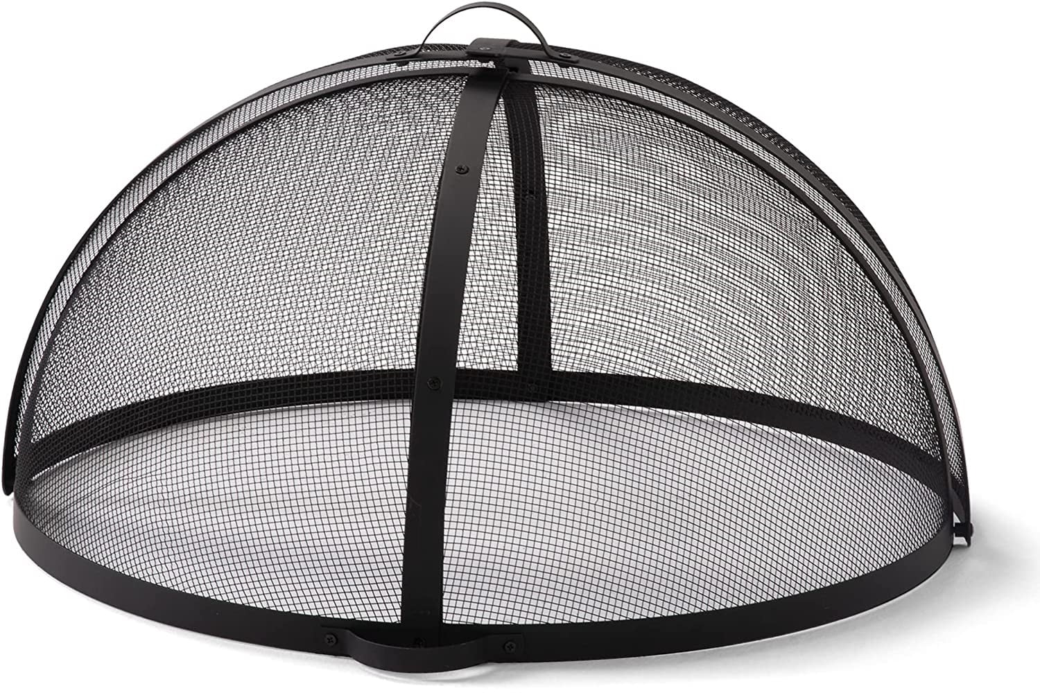 SUNCREAT HeavyDuty Fire Pit Screen, Steel Mesh Round Spark Screen with