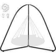 SUNCREAT Tripod Hanging Chair Stand   400lbs Capacity, Heavy Duty Steel, Rust Resistant, Stable Hammock Frame for Air Porch, Indoor/Outdoor Use   Swing Not Included, Black
