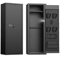 SUNCROWN 12-15 Gun Safe for Rifles and Pistols,Quick Access Rifle Gun Safe with Keyboard Lock, Gun Cabinets for Rifles and Shotguns with Pocket and Rifle Rack for Home