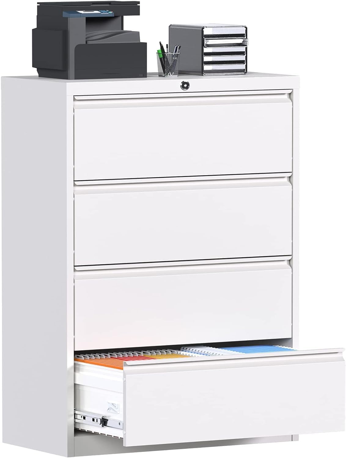 SUNCROWN 2 Drawer Lateral Metal File Storage with Lock for
