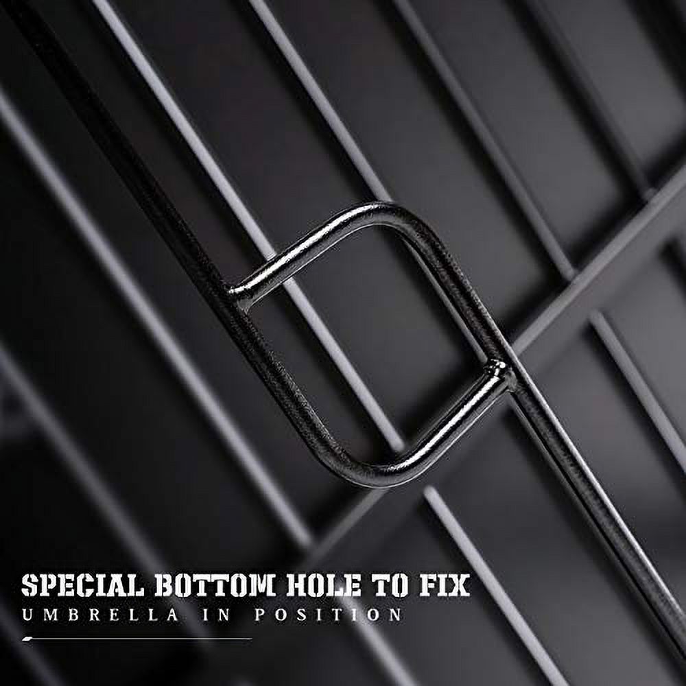 SUNCROWN 37" Black Patio Outdoor Dining Table Metal Steel Slat Square