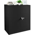 thumbnail image 1 of SUNCROWN 42 In Metal Garage Storage Cabinet, Tall Steel Cabinets  with Locking  Doors and 2 Adjustable Shelves for Home, School, Office,Black, 1 of 8