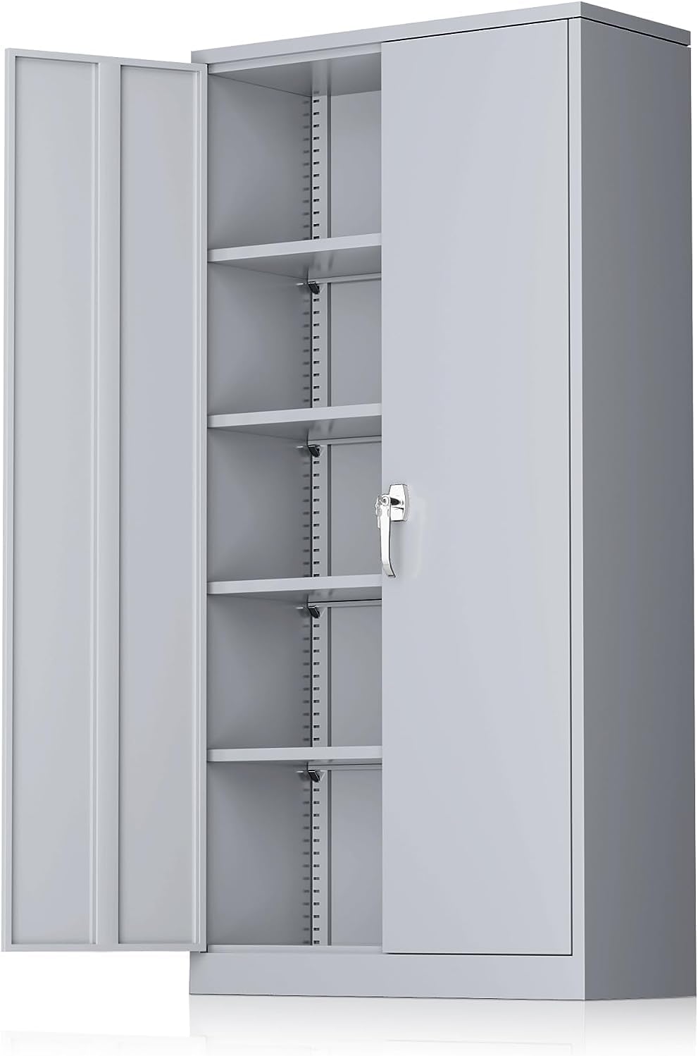 SUNCROWN 71 In Metal Storage Garage with Locking Doors and