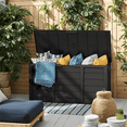 thumbnail image 1 of SUNCROWN 75 Gallon Deck Storage Box Resin Outdoor Storage Container with Handles-Black, 1 of 10