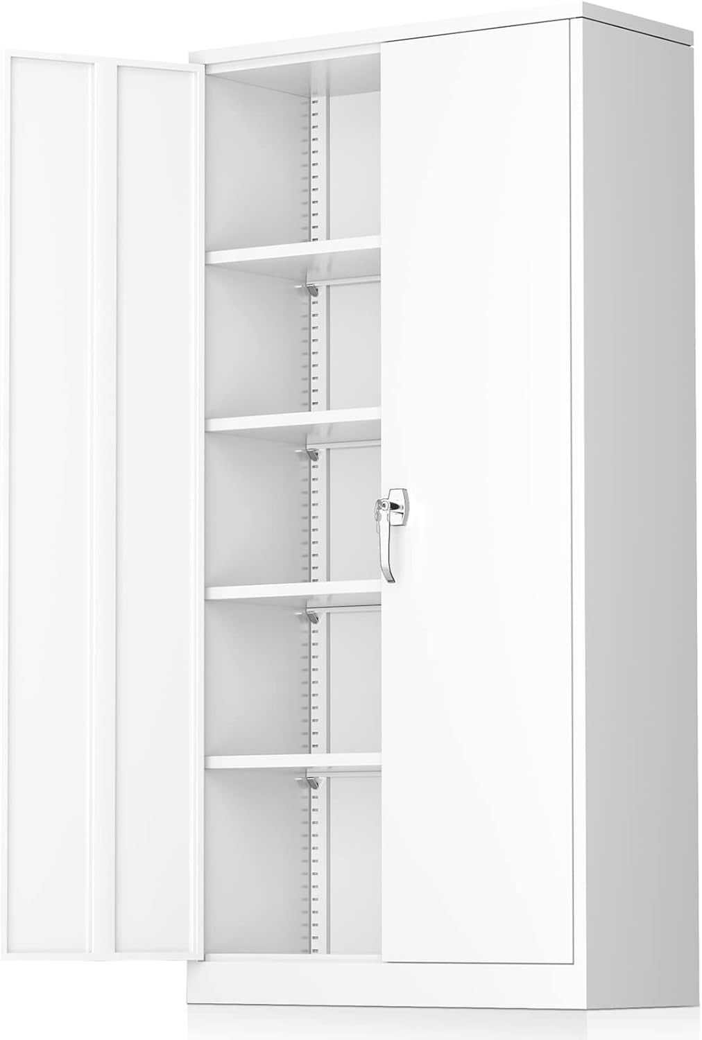 SUNCROWN Metal Storage Cabinets 72” Garage Steel Storage Cabinet with Doors and Shelves, Metal File Organization for Home Office, Basement, Warehouse, Classroom
