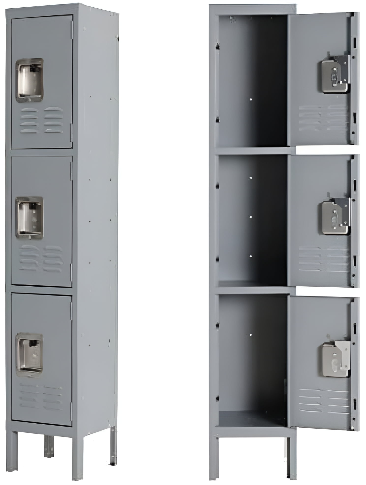SUNCROWN Tall Steel 3-Door Metal Storage Locker for Dorm, Home, Office ...