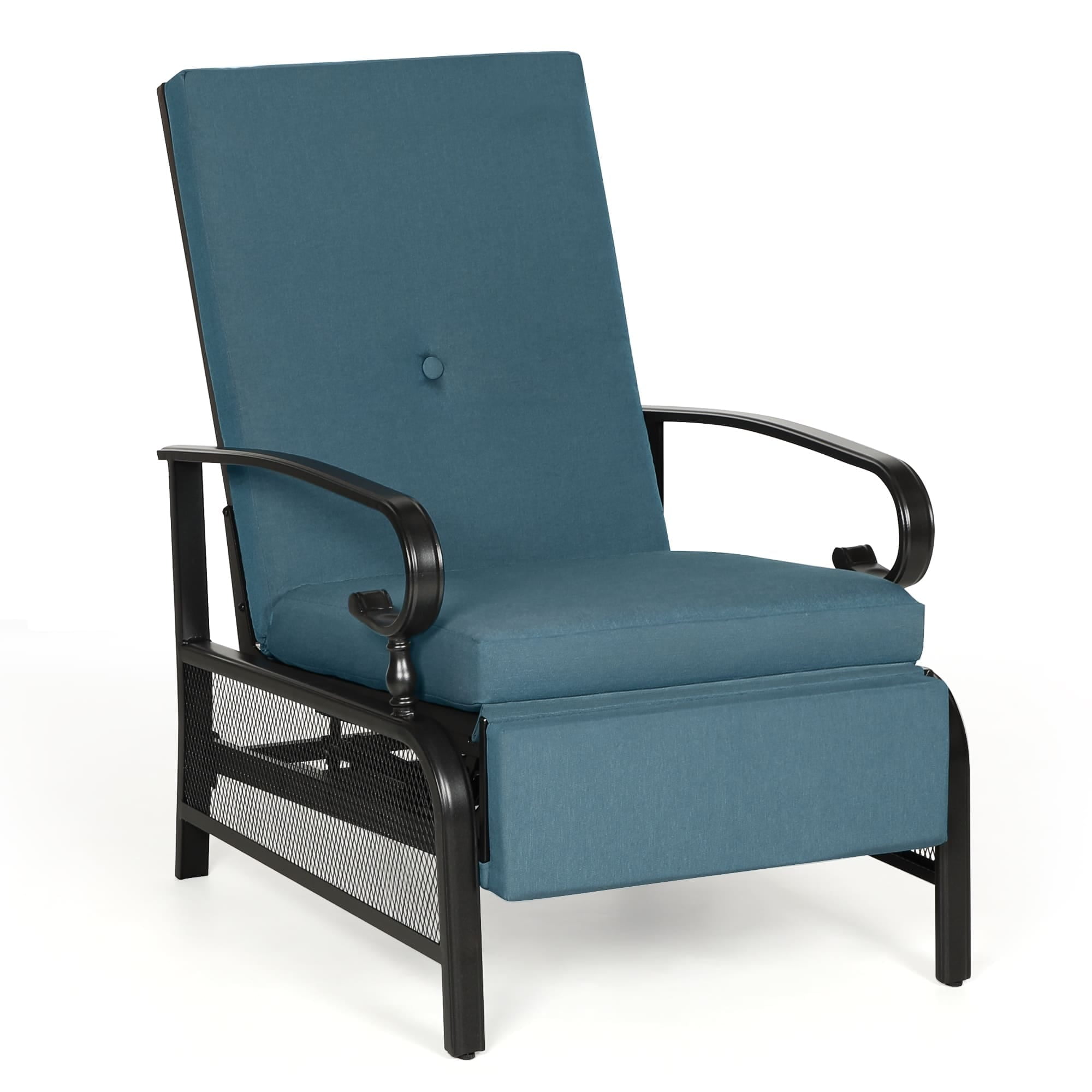 Better Homes Gardens Providence Steel Outdoor Recliner with Cushions Red Bronze Walmart