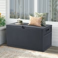 thumbnail image 1 of SUNCROWN Outdoor Storage Deck Box 120 Gallon Gray Wicker Pattern Container Cabinet Garden Patio Furniture, 1 of 4