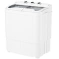 thumbnail image 1 of SUNCROWN Portable Washing Machine, 16lbs Portable Washer and Dryer Combo with Drain Pump, 2 In 1 Mini Compact Twin Tub Laundry Washine for Camping, Apartments, Dorms, RV (Grey), 1 of 11
