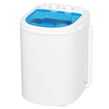 SUNCROWN Portable Washing Machine, 6.6 Lbs Compact Mini Washer Machine, 110V Single Tub Laundry Washer for Apartments, Dorms,Traveling, RV, Blue