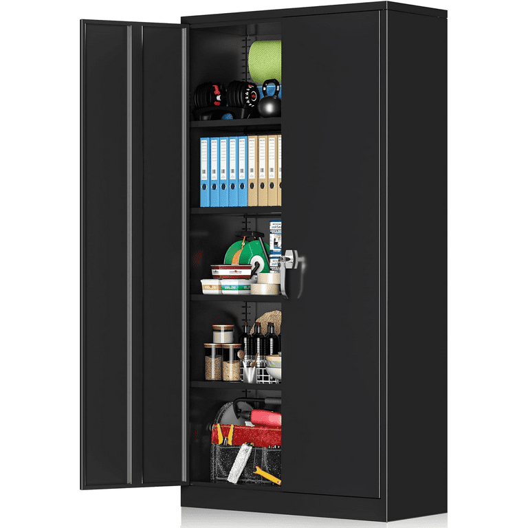 SUNCROWN Storage Metal Garage Cabinets with 4 Adjustable Metal