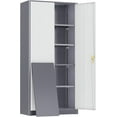 thumbnail image 1 of SUNCROWN Upgrade Metal Garage Storage Cabinet, Large 72" Locking Steel Garage Cabinets with 4 Adjustable Shelves and 2 Doors,Metal Lockable Tool Cabinets for Garage, Office,Home, Grey White, 1 of 7