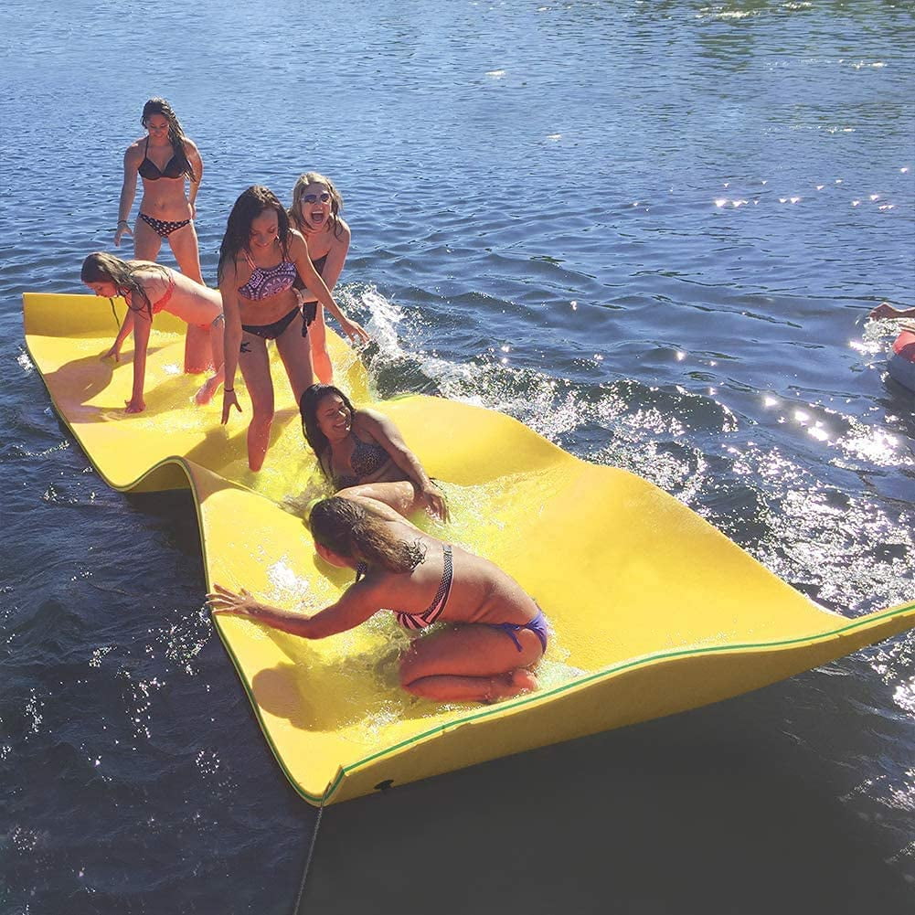 SUNCROWN Large Comfort Swim Pool, 12x6 Water Floating Foam Pad for