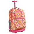thumbnail image 1 of J World Girls Sundance 20" Rolling Backpack With Laptop Sleeve For School And Travel, Pink Paisley, 1 of 10