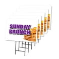 thumbnail image 1 of SUNDAY BRUNCH 5 Pack Of 12" x 16" Yard Sign & Stake | Advertise Your Business | Stake Included Image On Front Only | Made in The USA, 1 of 3