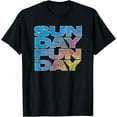 thumbnail image 1 of SUNDAY FUNDAY - retro sunset colors beach party distressed T-Shirt, 1 of 3