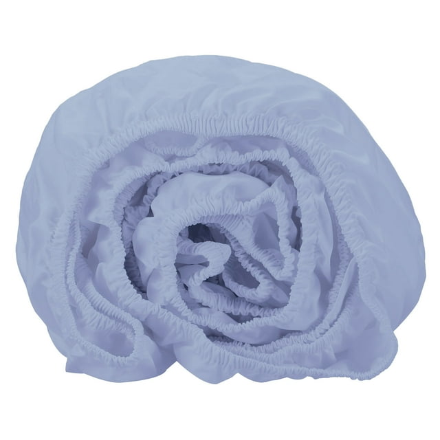 SUNDAY HOME 100 Cotton Percale QueenFitted Sheet Sky Blue