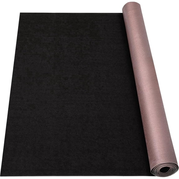 SUNDEER Indoor Outdoor Carpet 5x10 ft Black Marine Carpet with Waterproof TPE Backing