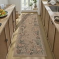 thumbnail image 1 of SUNDEREY 2'6"x8' Floral Easy Jute Kitchen Rug,Runner Rugs 2.6x8ft Hallway Easy Jute Rug,Non Slip Washable Rug,Soft Non-Slip Khaki Indoor Carpet for Entryway Laundry Bedroom,Butterfly&Fleur, 1 of 9