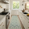 thumbnail image 1 of SUNDEREY 2'6"x8' Vintage Floral Kitchen Rug,Runner Rugs 2.6x8ft Boho Hallway Rug,Non Slip Washable Rug,Soft Non-Slip Khaki Indoor Carpet for Entryway Laundry Bedroom,Beige, 1 of 11
