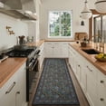 thumbnail image 1 of SUNDEREY 2'6"x8' Vintage Floral Kitchen Rug,Runner Rugs 2.6x8ft Boho Hallway Rug,Non Slip Washable Rug,Soft Non-Slip Khaki Indoor Carpet for Entryway Laundry Bedroom,Dark Green, 1 of 11