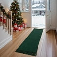 thumbnail image 1 of SUNDEREY 2'x5' Christmas Doormat Hallway Runner Rug, Washable Kitchen Floor Mat, Cotton Woven Reversible Entryway Rug, Holiday Xmas Decor Indoor Outdoor Throw Rug,Green&Black, 1 of 8