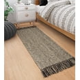 thumbnail image 1 of SUNDEREY 2'x5' Washable Runner Rug,2x5ft Bohemian Hallway Runner, Cotton Woven Reversible Entryway Rug, Modern Stain Resistant Boho Rug Low-Pile Throw Rug for ‎Dining Room Office,Black, 1 of 7