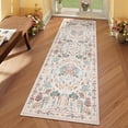 thumbnail image 1 of SUNDEREY 2'x6' Boho Floral Runners for Hallways, Washable Kitchen Runner Rug Non Skid, Soft 6ft Hallway Rug Ultra Thin Stain Resistant Carpet Runners for Bathroom Entryway, Beige, 1 of 8