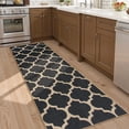 thumbnail image 1 of SUNDEREY 2'x6' Modern Kitchen Rug, 2x6ft Geometric Easy Jute Rug Non Slip Washable Runner Rug for Entryway Indoor, Black Indoor Outdoor Carpet for Hallway Entry Front Door,Black, 1 of 10
