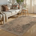 thumbnail image 1 of SUNDEREY 3'x5' Floral Easy Jute Rug,Area Rug 3x5ft Washable Bedroom Rug,Easy Jute Indoor Outdoor Carpet, Farmhouse Non Slip Khaki Floor Rug for Dining Room Office Entrance Kitchen,Butterfly&Fleur, 1 of 9