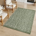 thumbnail image 1 of SUNDEREY 3'x5' Washable Bedroom Rugs,Area Rug,3x5ft Bohemian Kitchen Rug, Cotton Woven Entryway Rug, Modern Braided Door Mat,Stain Resistant Boho Rug Low-Pile Throw Rug for ‎Dining Room Office,Green, 1 of 6