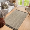 thumbnail image 1 of SUNDEREY 4'x6' Washable Area Rug,4x6ft Bohemian Bedroom Rug Hand-Woven Cotton Living Room Rug,Stain Resistant Boho Rug Low-Pile Throw Rug for ‎Dining Room Office,Black, 1 of 7