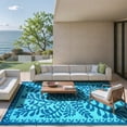 thumbnail image 1 of SUNDEREY 8’X10’Outdoor Rug for Patio,Waterproof Beach Mats, Seaweed Pattern Plastic Straw Outdoor Rugs for RV Patio Deck Beach Porch Backyard,Blue, 1 of 9