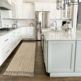 thumbnail image 1 of SUNDEREY Hallway Runner Rug 2'x6' Washable Bathroom Rug Runners, Cotton Woven Kitchen Runner Rugs with Tassel, Farmhouse Tufted Rainbow Bedroom Runner Rug for Laundry Entryway,Khaki, 1 of 7