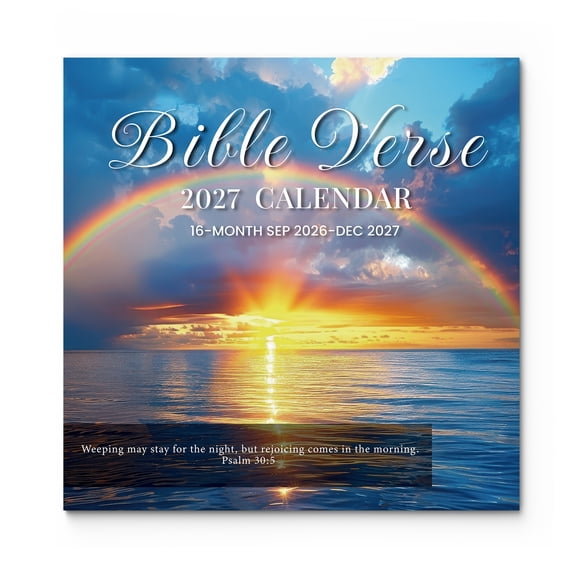 SUNEE Wall Calendar, 12"x12", Bible Verses