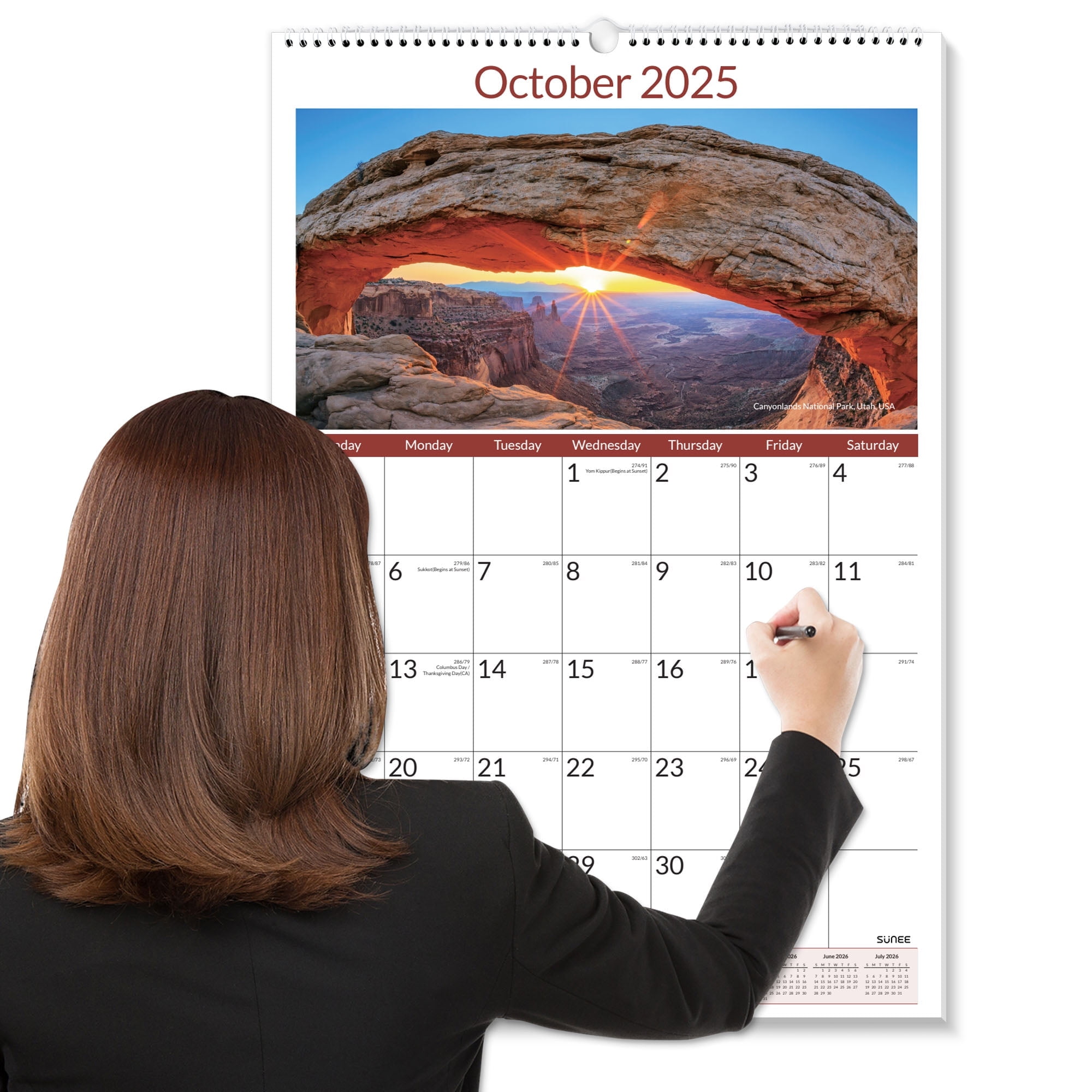 SUNEE 2026 Wall Calendar Large 22.75