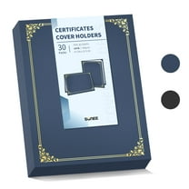 SUNEE 30 Packs Certificate Holders, 8.5x11 Navy Blue Diploma Covers With Gold Foil Border Certificate Covers for Graduation