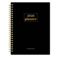 SUNEE Planner 2026 Weekly, January 2026-December 2026, 6.4"x8.3", Tabs, Note Pages,Spiral Binding, Black
