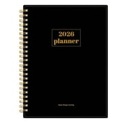 SUNEE 2026 Planner with Weekly & Monthly Layouts, January 2026-December 2026, 6.4" x 8.3", Spiral Bound, Tabs, Note Pages, Black