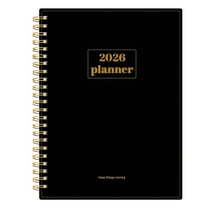SUNEE 2026 Planner with Weekly & Monthly Layouts, January 2026-December 2026, 6.4" x 8.3", Spiral Bound, Tabs, Note Pages, Black