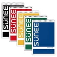 thumbnail image 1 of SUNEE Steno Pads 6x9 5 Pack, Gregg Rule, 60 Sheets, White Paper, Take Notes with Top Spiral Notebook, for University, College, Work, Office, Classic Color, 1 of 1