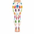 thumbnail image 1 of SUNENAT Funny Multicolored Polka Dots Women's Capri Leggings Stretchy Skinny Yoga Pants XL, 1 of 4