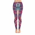 thumbnail image 1 of SUNENAT Multicolor Flowers Paisley Floral Indian Ethnic Women's Stretchy Capri Leggings Yoga Running Pant 3XL, 1 of 4