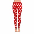 thumbnail image 1 of SUNENAT Red and White Polka Dots Women's Stretchy Capri Leggings Yoga Running Pant XXL, 1 of 4