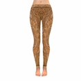 thumbnail image 1 of SUNENAT Retro Mandala Style Floral Circle Wood Art Stretchy Capri Leggings Skinny Yoga Sports Pants M, 1 of 4