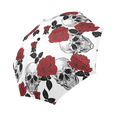 thumbnail image 1 of SUNENAT Sugar Skull and Red Roses Windproof Automatic Folding Travel Umbrella, Lightweight Compact Automatic Umbrella with UV Protection, 1 of 5