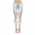 thumbnail image 1 of SUNENAT Tribal Aztec Elephant and Feather Mandala Women's Stretchy Capri Leggings Yoga Running Pant 3XL, 1 of 4