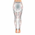thumbnail image 1 of SUNENAT Tribal Aztec Elephant and Feather Mandala Women's Stretchy Capri Leggings Yoga Running Pant M, 1 of 4