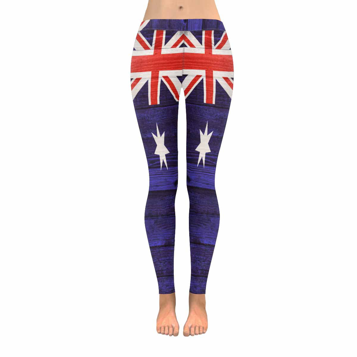 SUNENAT Vintage United Kingdom Union Jack Flag Women's Capri Leggings  Stretchy Skinny Yoga Pants S 