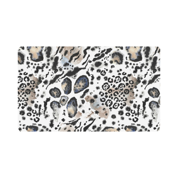 SUNENAT Watercolor Leopard Spots Tiger Stripes Animal Prints Skin Doormat Anti-Slip Entrance Mat Floor Rug Indoor/Outdoor Door Mats,Rubber Backing Large 30"(L) x 18"(W)